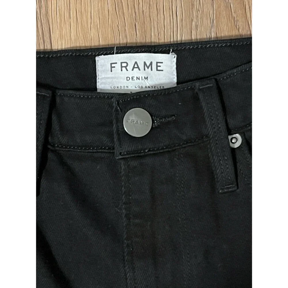 FRAME Le Homme Skinny Jeans Black Stretch Denim Mid Rise Slim Fit 32x30